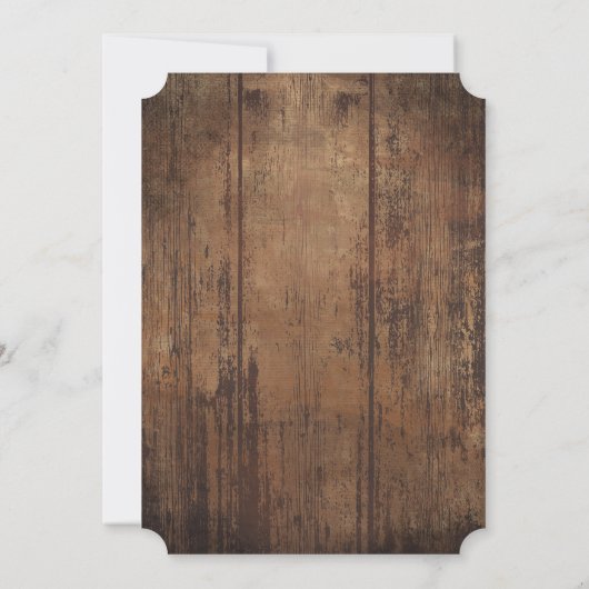 Floral Rustic Afstuderen Prom Night Ticket Kaart (Achterkant)