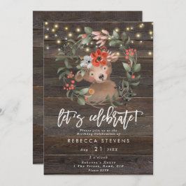 floral rustic beer , we vieren de verjaardag kaart