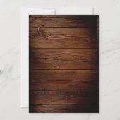 Floral Rustic Blue Boy Wood Elephant Baby shower Kaart (Achterkant)