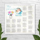 Floral Rustic Boho Mason Jar Seating Chart Poster