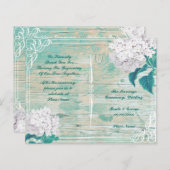 floral rustic bruiloft programma (Voorkant / Achterkant)