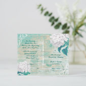 floral rustic bruiloft programma (Staand voorkant)