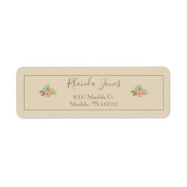  Floral Rustic Etiket