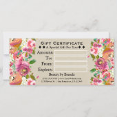 Floral Rustic Kraft Monogram Cadeaubon (Achterkant)