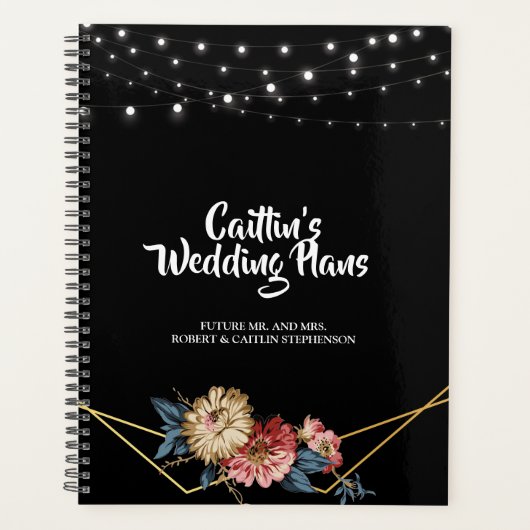 Floral Rustic Magnolia String Ligh Wedding planner (Voorkant)