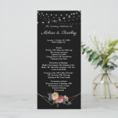 Floral Rustic Magnolia String Lights Programma Programmakaart (Staand voorkant)