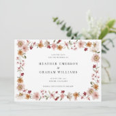 Floral Rustic slaat de datum op Save The Date (Staand voorkant)