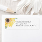Floral Rustic Sunflower Country Barn Address Label (Insitu)