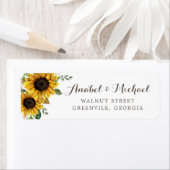 Floral Rustic Sunflower Country Barn Address Label (Insitu)