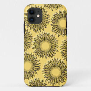 Floral Rustic Sunflower Hand Drawn Case-Mate iPhone Case