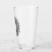 Floral Rustic Sunflower Hand Drawn Glas (Links)