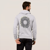Floral Rustic Sunflower Hand Drawn Hoodie (Achterkant volledig)