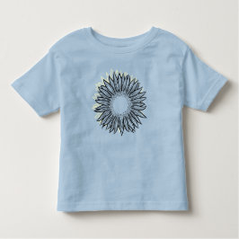 Floral Rustic Sunflower Hand Drawn Kinder Shirts