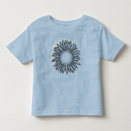 Floral Rustic Sunflower Hand Drawn Kinder Shirts (Voorkant)
