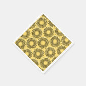 Floral Rustic Sunflower Hand Drawn Servet (Hoek)