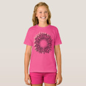 Floral Rustic Sunflower Hand Drawn T-shirt (Voorkant volledig)