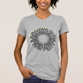 Floral Rustic Sunflower Hand Drawn T-shirt