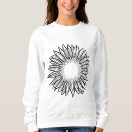 Floral Rustic Sunflower Hand Drawn Trui