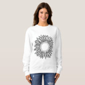 Floral Rustic Sunflower Hand Drawn Trui (Voorkant volledig)