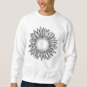 Floral Rustic Sunflower Hand Drawn Trui (Voorkant)