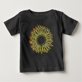 Floral Rustic Sunflower Light Hand Drawn