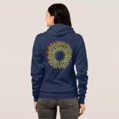 Floral Rustic Sunflower Light Hand Drawn Hoodie (Achterkant volledig)