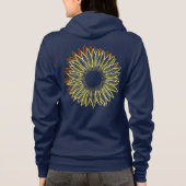 Floral Rustic Sunflower Light Hand Drawn Hoodie (Achterkant)