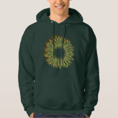 Floral Rustic Sunflower Light Hand Drawn Hoodie (Voorkant)