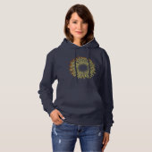 Floral Rustic Sunflower Light Hand Drawn Hoodie (Voorkant volledig)
