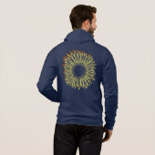 Floral Rustic Sunflower Light Hand Drawn Hoodie (Achterkant volledig)