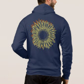 Floral Rustic Sunflower Light Hand Drawn Hoodie (Achterkant)