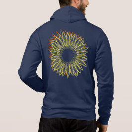 Floral Rustic Sunflower Light Hand Drawn Hoodie