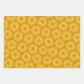 Floral Rustic Sunflower Light Hand Drawn Inpakpapier Vel (Voorkant)