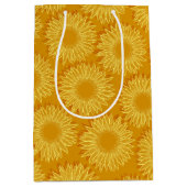 Floral Rustic Sunflower Light Hand Drawn Medium Cadeauzakje (Voorkant)