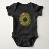 Floral Rustic Sunflower Light Hand Drawn Romper (Voorkant)