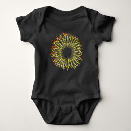 Floral Rustic Sunflower Light Hand Drawn Romper