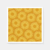 Floral Rustic Sunflower Light Hand Drawn Servet (Voorkant)