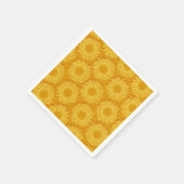 Floral Rustic Sunflower Light Hand Drawn Servet (Hoek)