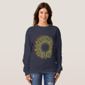 Floral Rustic Sunflower Light Hand Drawn Trui (Voorkant volledig)