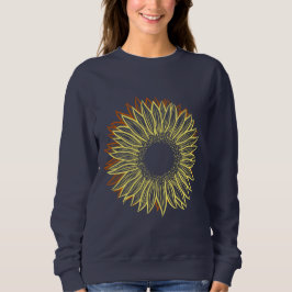 Floral Rustic Sunflower Light Hand Drawn Trui