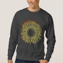 Floral Rustic Sunflower Light Hand Drawn