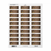 Floral Rustic Sunflower Wood Lantern String Lights Etiket (Full Sheet)