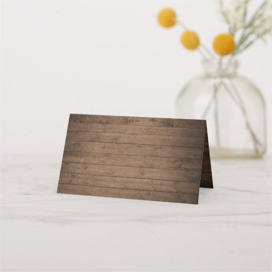 Floral Rustic Sunflower Wood Romantic Plaatskaartje (Achterkant)
