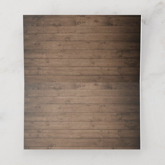 Floral Rustic Sunflower Wood Romantic Plaatskaartje (Binnenkant ongevouwen)