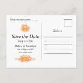 Floral Rustic Wedding Save the Date Aankondigingskaart (Achterkant)