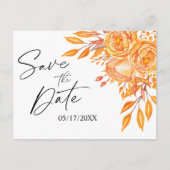 Floral Rustic Wedding Save the Date Aankondigingskaart (Voorkant)