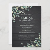 Floral Rustic Wood Bridal Shower Kaart (Voorkant)