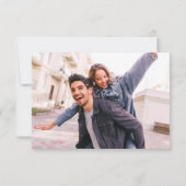 Floral Rustic Wood en String Lights Wedding Save The Date (Achterkant)