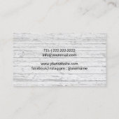 Floral Rustic Wood Realtor  Skelet Visitekaartje (Achterkant)