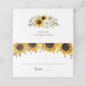 Floral Rustic Wood Sunflower Barn Daisy Plaatskaartje (Buitenkant ongevouwen)